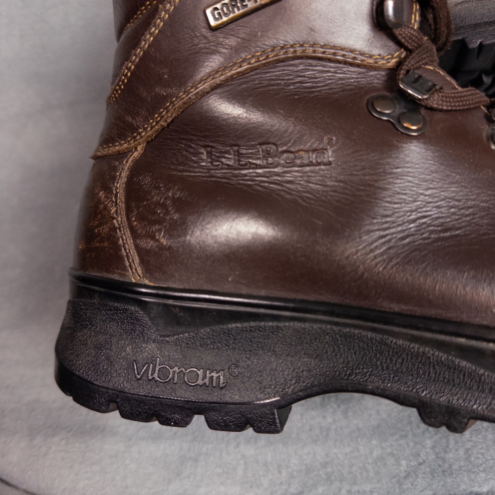 LL Bean Cresta Hiking Boots Womens 8.5 Brown Gore-Tex Vibram Leather Italy - Picture 7 of 9